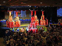 4 units of three layers' towers and 1 unit of four layers' tower by the Brazil SGI team at Rio de Janeiro, on October 30, 2011.