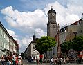 Die Fussgängerzone von Weilheim in Oberbayern