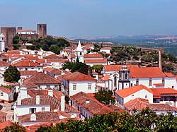 The vila/town of Óbidos, within the walls of the Óbidos Castle