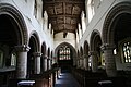 The arch chancel supported on carved banded shafts