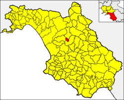 Controne within the Province of Salerno