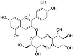 Strukturformel von Cyanidin-3-O-sambubiosid