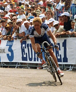 Eric Vanderaerden tijdens de proloog in de Ronde van Frankrijk 1993.