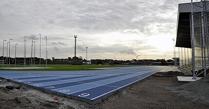 De atletiekaccommodatie op 3 november 2010