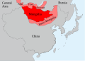 Map representing Pan-Mongolian claims