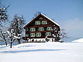 Typisches Haus in Oberiberg