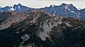 North Tatie Peak (7,370 ft) centered. Viewed from Slate Peak. (Azurite Peak left, Mt. Ballard right)