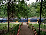 Station Rhenen vanaf de zijkant van bovenaf gezien.