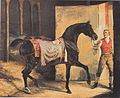 Das Pferd geht aus dem Stall, Öl auf Leinwand, Théodore Géricault (um 1810)