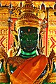 Green glass Buddha statue
