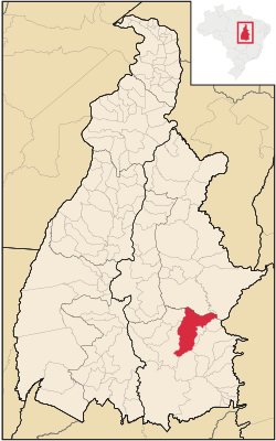 Location in Tocantins state