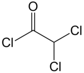 Structuurformule van 2,2-dichlooracetylchloride