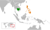 Location map for Cambodia and the Philippines.