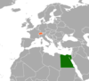 Location map for Egypt and Switzerland.