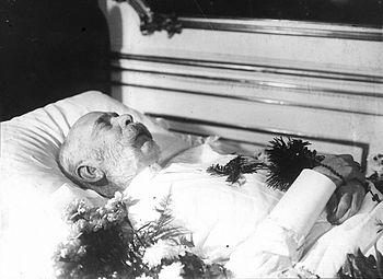Kaiser Franz Joseph auf dem Totenbett