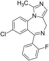 Strukturformel von Midazolam