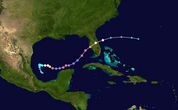 Hurricane Milton path