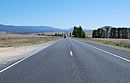 View north along the Monaro Highway, between Cooma and Bredbo