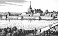 Schloss Nienburg an der Weser als Merian-Stich von 1647