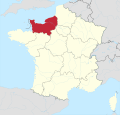 Lage der Region in Frankreich