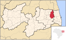 Ligging van de Braziliaanse microregio Guarabira in Paraíba