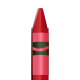 Red crayon half icon