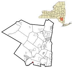 Location in Ulster County and the state of New York.