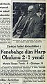 28 Mayıs 1944 tarihli Ulus gazetesinde Türkiye Futbol Birinciliği