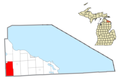 Location within Presque Isle County