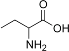 Skeletal formula of α-aminobutanoic acid