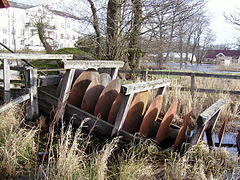 An Archimedes' screw in Huseby south of Växjö Sweden