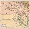 Osmanlı alfabesiyle yazılmış Bağdat Vilayetin 1907 haritası