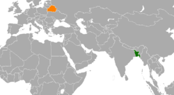 Haritada gösterilen yerlerde Bangladesh ve Belarus