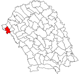 Location in Botoșani County