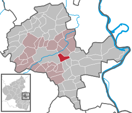 Kaart van Gau-Heppenheim