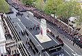 The ceremony at the Cenotaph in November 2010.