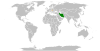 Location map for Iran and Slovakia.