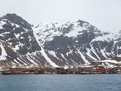 The whaling station at Leith Harbour, South Georgia; now abandoned.