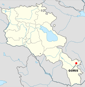 Poziția localității Goris