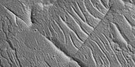 Close view of small and large ridges, as seen by HiRISE under HiWish program