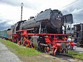 Lok BR 23 058 vor ihrem Depot in Sissach, BL, am 1. Schweizer Dampflokomotivfest 12. Mai 2013