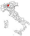 Lage der Provinz in Italien