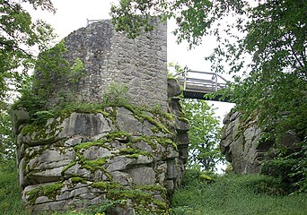 Burgruine Schellenberg, zerstört bei der Fehde des Philipp I. von Guttenberg mit Markgraf Friedrich 1498