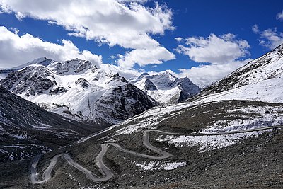 The Nimmu–Padum–Darcha road winding through Shingo La