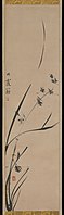 Ike no Taiga, Orchids, between 1723 and 1776, ink on Xuan paper, Japan. Collected by Metropolitan Museum of Art.
