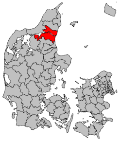 Kart over Aalborg kommune