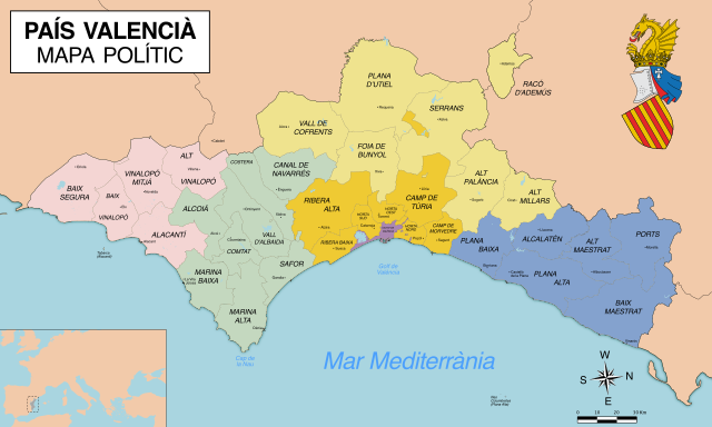 Mapa polític del País Valencià