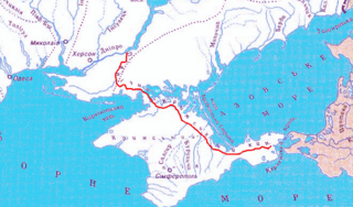 Verlauf des Nord-Krim-Kanals