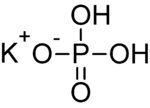 Structuurformule van kaliumdiwaterstoffosfaat