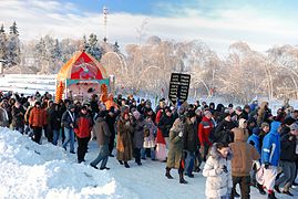 Russian Hindus celebrating రథోత్సవం in Moscow Oblast.